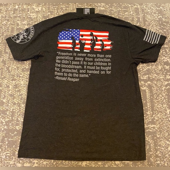 NWT PEACEMAKERS USA 'MERICA T-SHIRT Mens Color Dark Gray Size XL - Picture 7 of 8